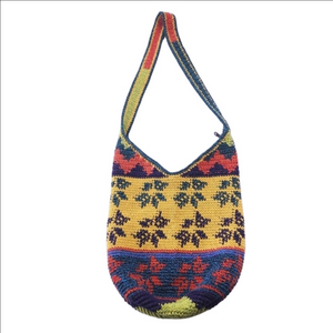 Unbranded Guatemalan Multi Colored Zip Closure Shoulder Bag